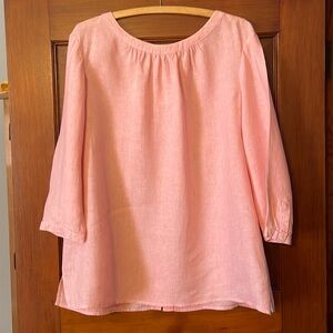 BODEN Light Pink Linen top Size 16